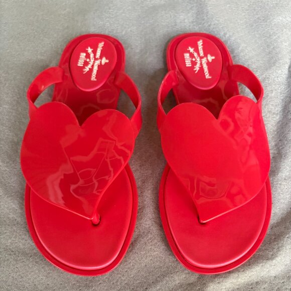 Vivienne Westwood Anglomania for Melissa Heart Flip Flops Like New - Picture 3 of 11